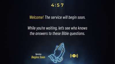 Neon Prayer Trivia Countdown