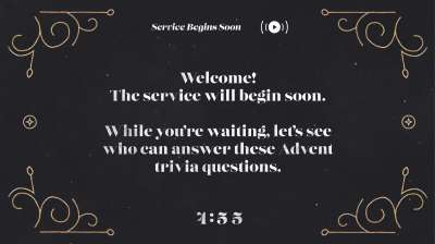 Advent Glitter Trivia Countdown