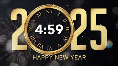 New Year Clock Countdown