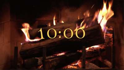 Nostalgic Fireplace 10 Min Countdown