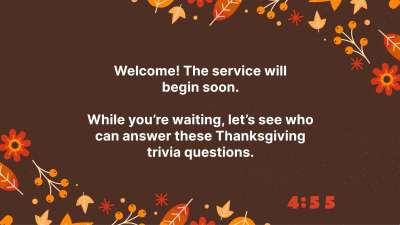 Thanksgiving Leaves Trivia Countdown