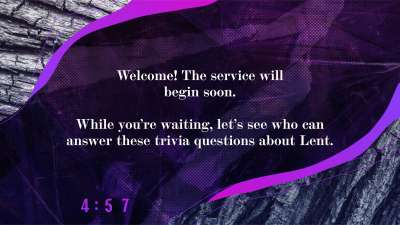 Vibrant Lent Trivia Countdown