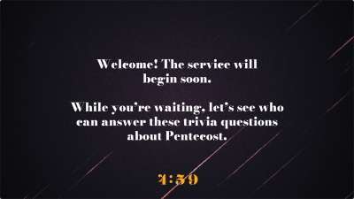 Pentecost Power Trivia Countdown