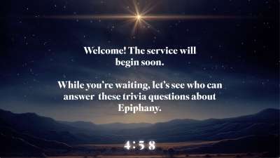 Epiphany Wonder Trivia Countdown