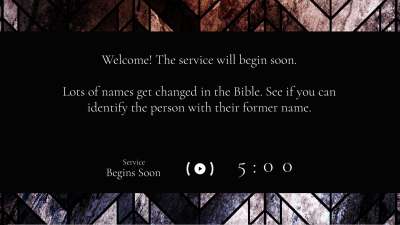 Simple Stained Glass Trivia Countdown