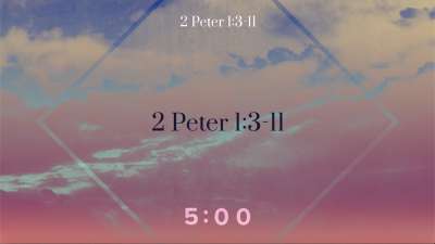 Lonely Tree 2 Peter 1 Scripture Countdown