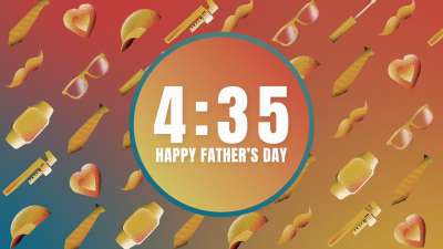 Sunset Gradients Father's Day Countdown