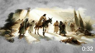 Watercolor Palm Sunday Countdown