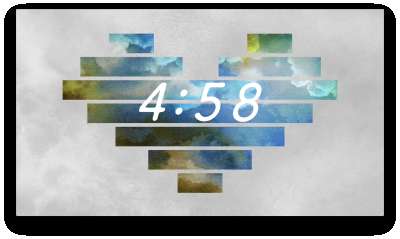 Geo Clouds Heart Countdown